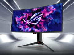 L'ultimo monitor gaming QD-OLED da 34 pollici di Asus offre una risoluzione di 1440p, una frequenza di aggiornamento di 360 Hz e una luminosità di picco fino a 1.300 nits. (Fonte: Asus)