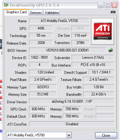 ATI Scheda video ATI FireGL V3200 128 MB BIOS 